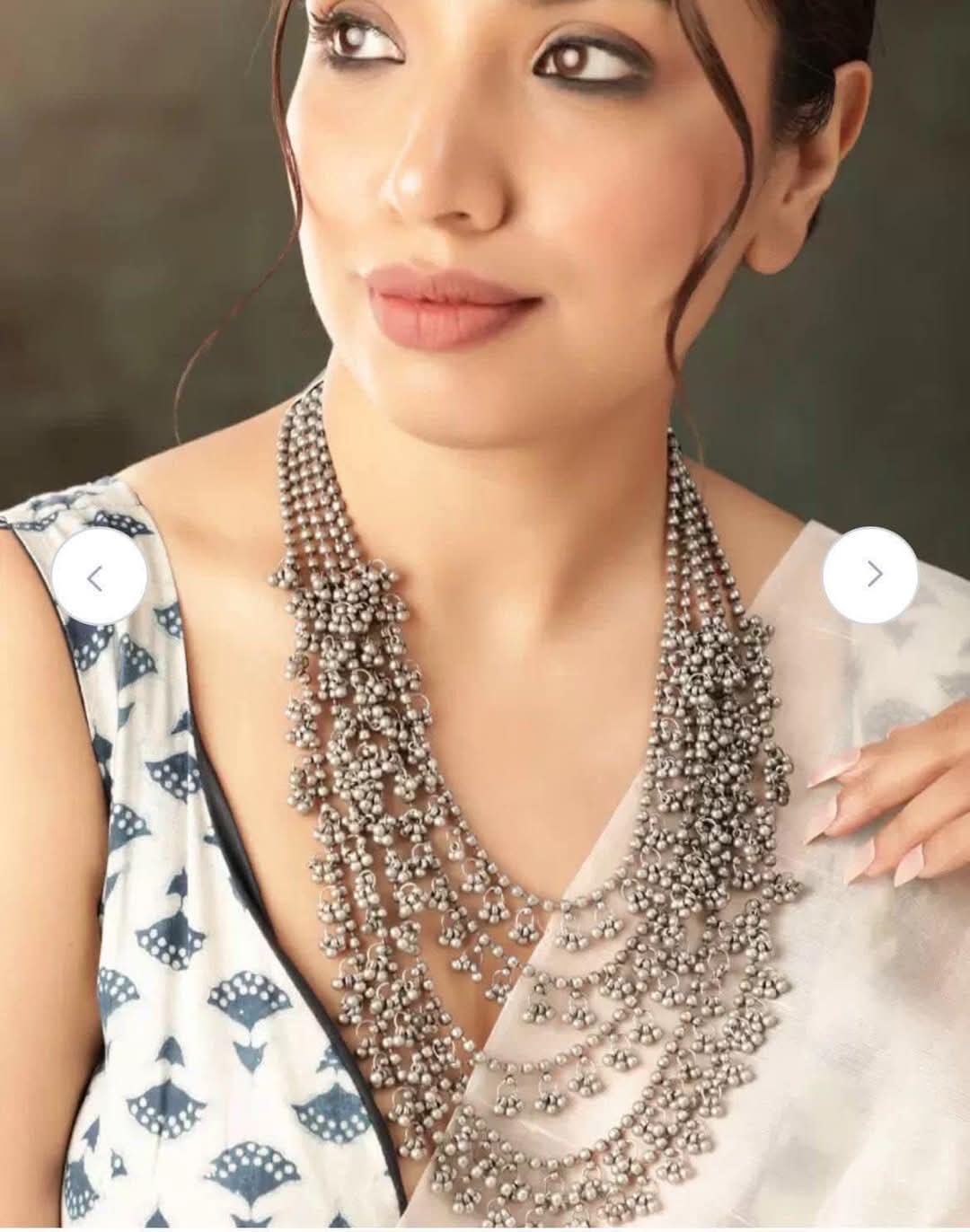 Elegant Multi-Layer Oxidized Silver Necklace Traditional Boho Tribal Jewelry for Festive and Ethnic Wear