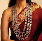 Elegant Multi-Layer Oxidized Silver Necklace Traditional Boho Tribal Jewelry for Festive and Ethnic Wear