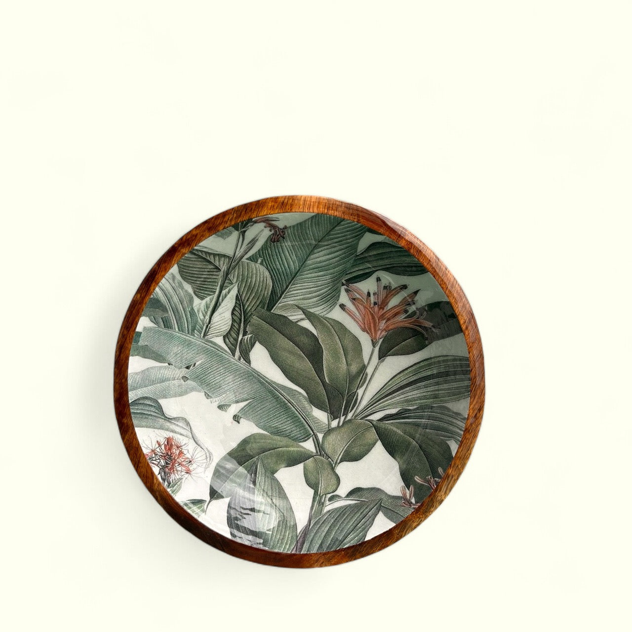 Handcrafted Wooden Salad Bowl Intricate Tropical Natural Elegance Kitchenware for Home & Dinning Table Decor