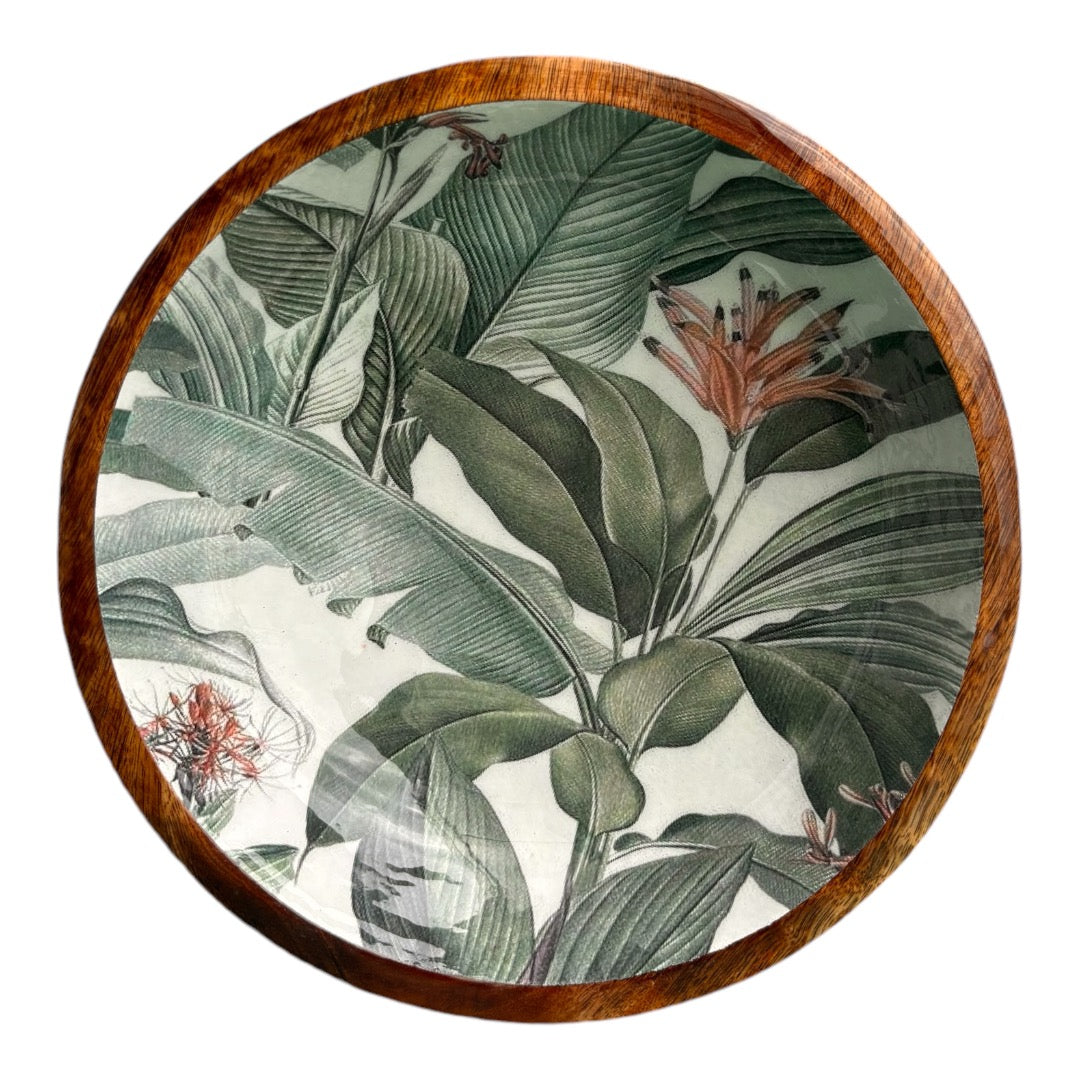 Handcrafted Wooden Salad Bowl Intricate Tropical Natural Elegance Kitchenware for Home & Dinning Table Decor