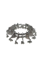 Handcrafted Silver Beaded Hair Bun Clip Ethnic Hair Accessory for Women and Girls
