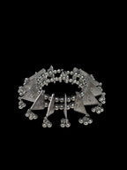 Handcrafted Silver Beaded Hair Bun Clip Ethnic Hair Accessory for Women and Girls