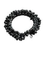 Handcrafted Silver Beaded Hair Bun Clip Ethnic Hair Accessory for Women and Girls