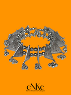 Handcrafted Silver Beaded Hair Bun Clip Ethnic Hair Accessory for Women and Girls