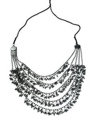 Elegant Multi-Layer Oxidized Silver Necklace Traditional Boho Tribal Jewelry for Festive and Ethnic Wear