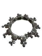 Handcrafted Silver Beaded Hair Bun Clip Ethnic Hair Accessory for Women and Girls