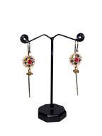 Elegant Traditional Indian Kundan Earrings Gold Plating Perfect for Festive and Bridal Wear