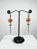 Elegant Traditional Indian Kundan Earrings Gold Plating Perfect for Festive and Bridal Wear